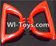 MJX X402 X402H Spare Parts-26 Landing skid,Landing gear,Tripod(2pcs Red),MJX X402H X402 RC Quadcopter Drone Spare Parts Replacement Accessories